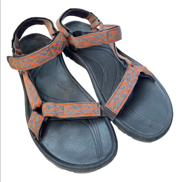 Teva Black/Orange Outdoor Sandals Men’s 14